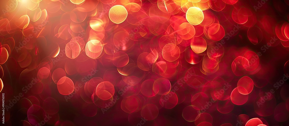 Poster abstract night background with smooth red blurred lights creating a captivating copy space image
