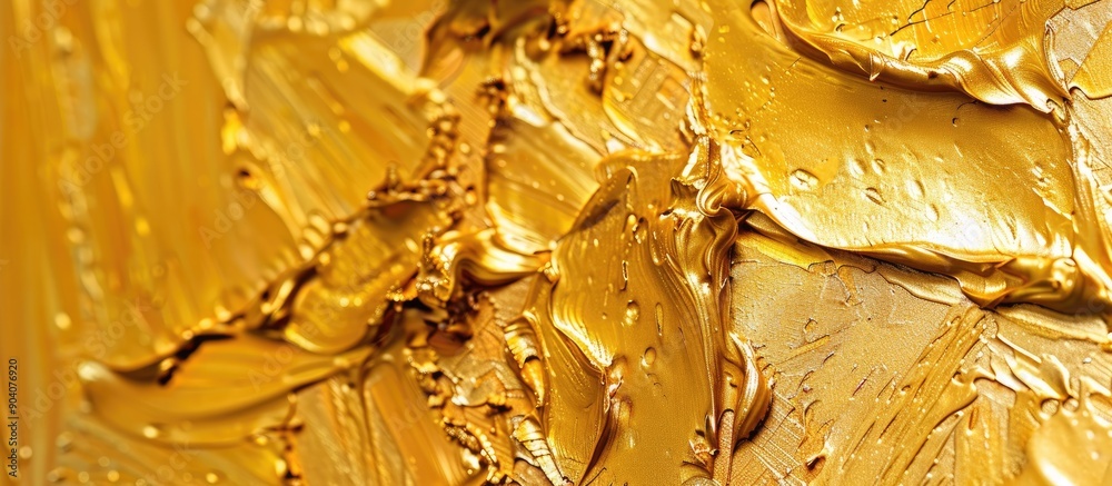 Aufkleber Ideal background with gold colored paint for copy space image