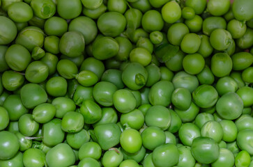 Close-up of organic peas