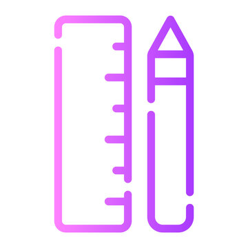 recommend clip art: pencil and ruler gradient icon