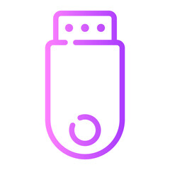 usb stick gradient icon