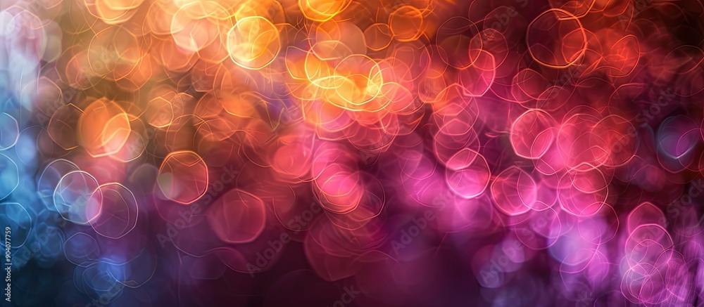 Poster artistic abstract backdrop with defocused portrait lens creating a design blank with mixed color lig