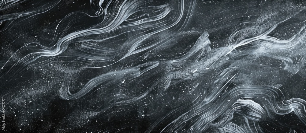 Aufkleber Dirty black abstract chalk design on a chalkboard with copy space image