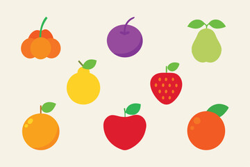 Fruits set illustration creative design