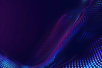 Fototapeta premium Dark blue background with dots, gradient from dark to light color. Abstract vector illustration of modern digital technology design. Wide banner for website, cover or presentation
