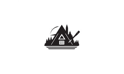 Home repairs, home painting logo on white background