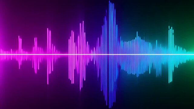 Modern 4K Music Equalizer Display with Dynamic Audio Visuals