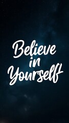 Believe In Yourself colorful background and text (T-shirt Design Motivational Quote, Illustration ,Typography)