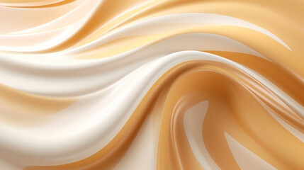 Fototapeta premium whipped cream with caramel background