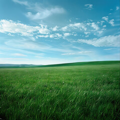Fototapeta premium A lush meadow, unspoiled by development or industry, its beauty lying in its simplicity and purity