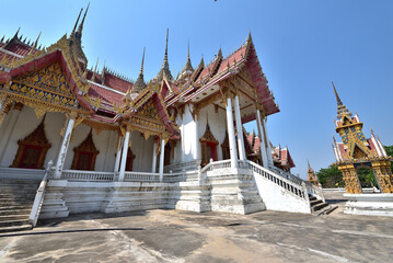 Obraz premium Wat Phai Rong Wua is the most famous landmark in Suphan Buri, Thailand 