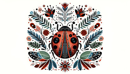 ladybug Madhubani camel