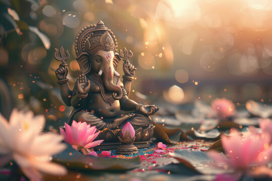 beautiful statue of god ganesha