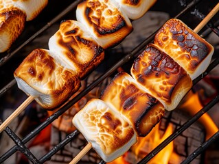 Photo of grilled marshmallow skewers 3