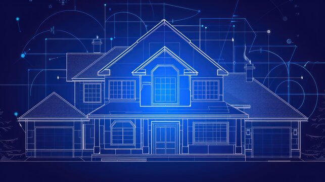 House Blueprint Wallpaper