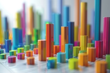 Obraz premium Manual Graphic Illustration Featuring Bar Charts to Display Numerical Data with Clarity and Precision.