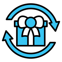 Gift Box Icon Element For Design