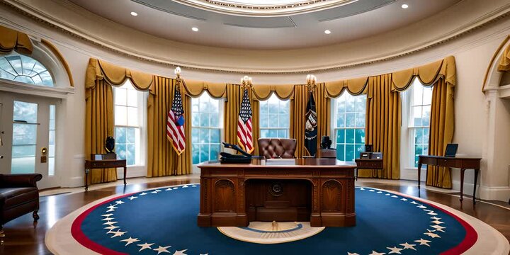 Oval Office Interior at the White House
