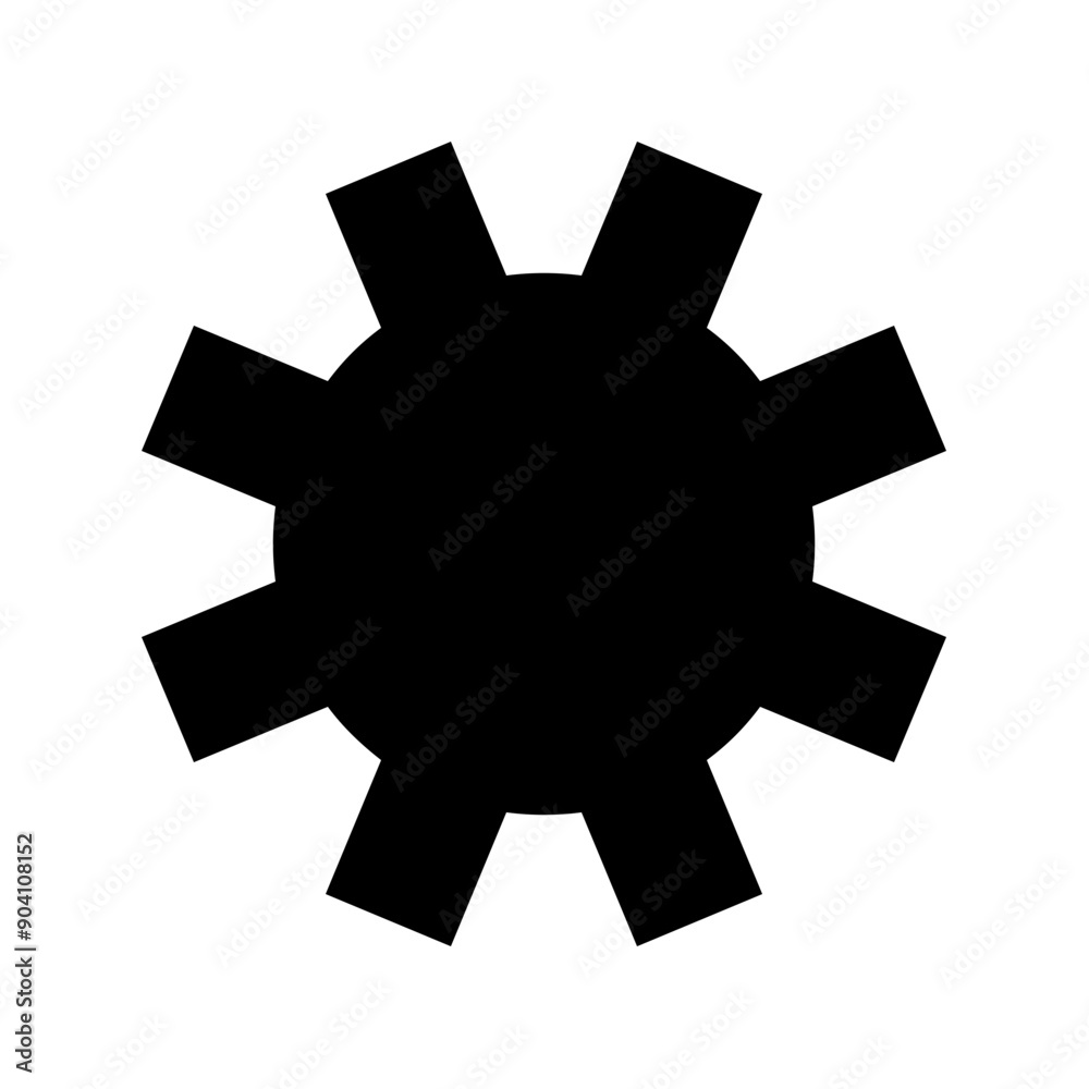 Wall mural gear wheel cogwheel mechanism solid icon