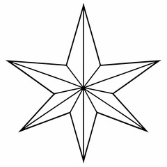 realistic christmas star vector illustration