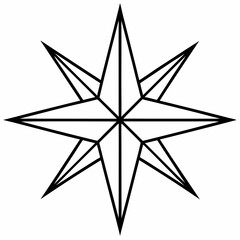 realistic christmas star vector illustration