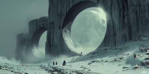 Dark halos of scarfolk desert.