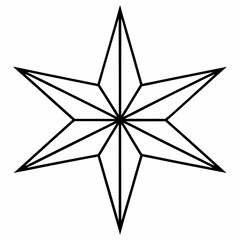 realistic christmas star vector illustration