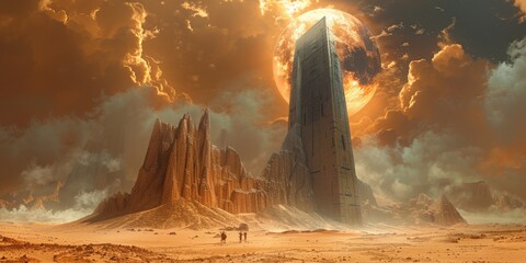 Dark halos of scarfolk desert.