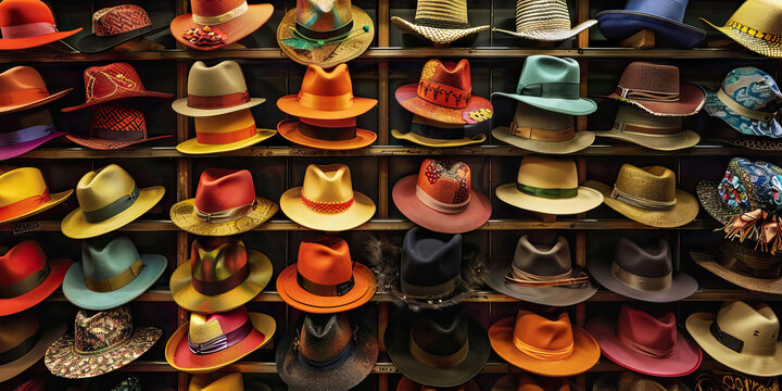 The Madcap Millinery: Racks of hats in every shape and size, waiting for their new owners