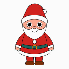 santa wear christmas dress vector illustration