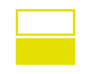 Rectangle Geometric Shape And Rectangle Outline Yellow Symbol Vector Illustration