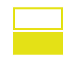 Fototapeta premium Rectangle Geometric Shape And Rectangle Outline Yellow Symbol Vector Illustration