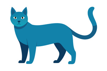 Vibrant vector illustration of an international color cat, perfect for digital prints and decor.