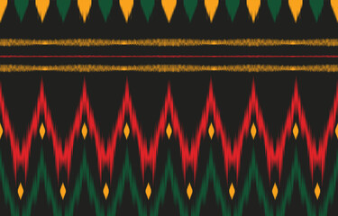 Ethnic abstract ikat art. Aztec ornament print. geometric ethnic pattern seamless  color oriental.  Design for background ,curtain, carpet, wallpaper, clothing, wrapping, Batik, vector illustration.