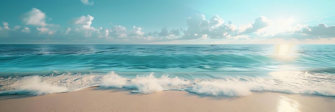 Ocean Beach Waves Illustration