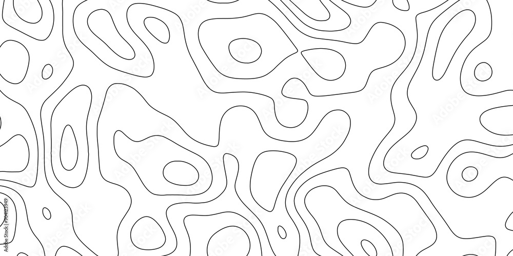 Fototapete topographic map. geographic mountain relief. geographic line map with elevation assignments with top