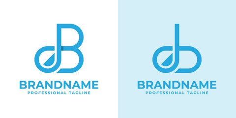 Letter B Droplet Logo Set, suitable for any business with B initial related to liquid
