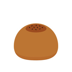 Salted Egg Lava Chinese Pastry, Thai cake, Thai Dessert, Chinese mooncake. Mid-autumn festival dessert.