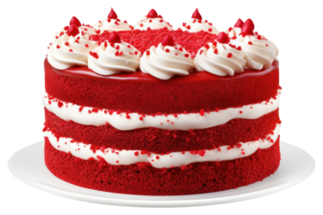 PNG Birthday red velvet cake dessert cream creme.