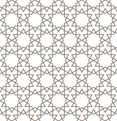 Fototapeta premium Seamless abstract geometric pattern in Islamic style