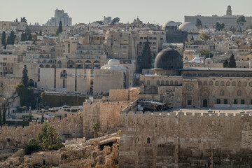 Al Aqsa Mosque In Jerusalem looking over old city