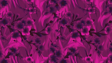 Vibrant Pink Floral Pattern Background