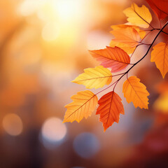 Macro view of autumn flora with a blurred, out-of-focus background.