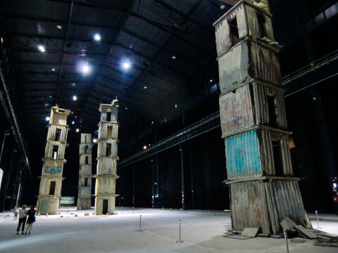 Exhibition &ldquo;I Sette Palazzi Celesti&rdquo; (2014-2015) by Anselm Kiefer at Hangar Bicocca in Milan, ITALY, 2018