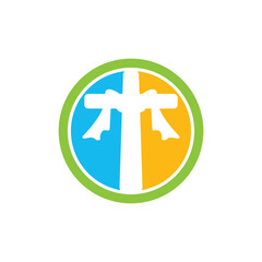 happy good friday with cross vector