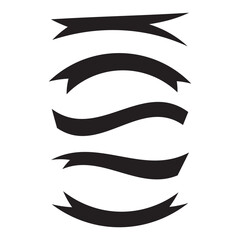 Banner icon vector. Ribbon sign collection. Label symbol. Decorative logo.