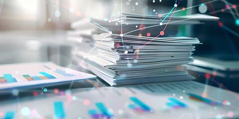 pins on the table, work paper on table with blur back ground , wallpaper for offices, 