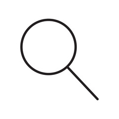 Magnifying glass icon, search icon transparent png image flat illustration.