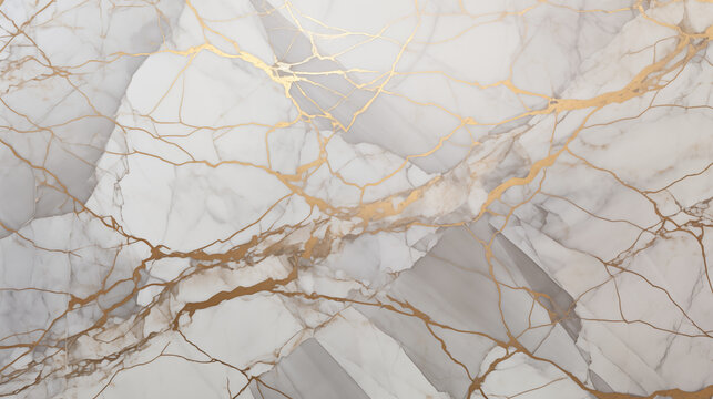Elegant marble texture with gold veining on a light background