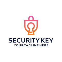 security logo design with padlock and shield icon